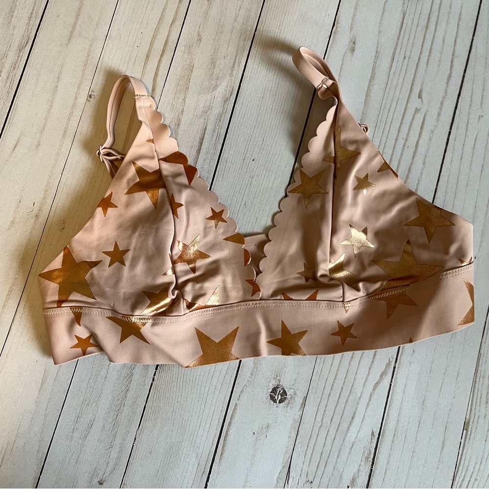 PINK Bonded Star Pattern Bralette